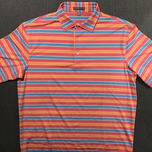 Peter Millar Summer Comfort Men'S Short Sleeve Golf Polo Size Medium